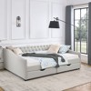 NicBex Queen Size Upholstered Tufted Daybed with 2 Drawers and Button Back for Bedroom,Living Room,Apartment,Beige - 2 of 4