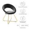 Modway Nouvelle 19" Velvet Dining Chairs in Gold/Charcoal - Set of 2 Modern Glam Upholstered Accent Chairs with Metal Legs - 2 of 4