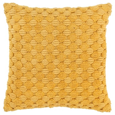 Ikhat Cotton Ivory Mustard Cushion Cover