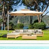 TiramisuBest 9ft Aluminum Cantilever Tilt Patio Umbrella with Center Pole - Lake Blue (Not Base) - 2 of 4