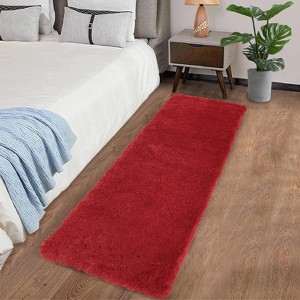 Acekool Ultra Soft Shaggy Rug, Non-Slip Plush Indoor Carpet, Tie-Dye & Solid Colors for Living Room, Bedroom – Multiple Sizes - 1 of 4