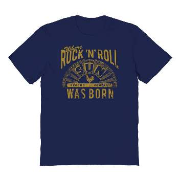 Sun Records Men's R&R Was Born Short Sleeve Graphic Cotton T-Shirt