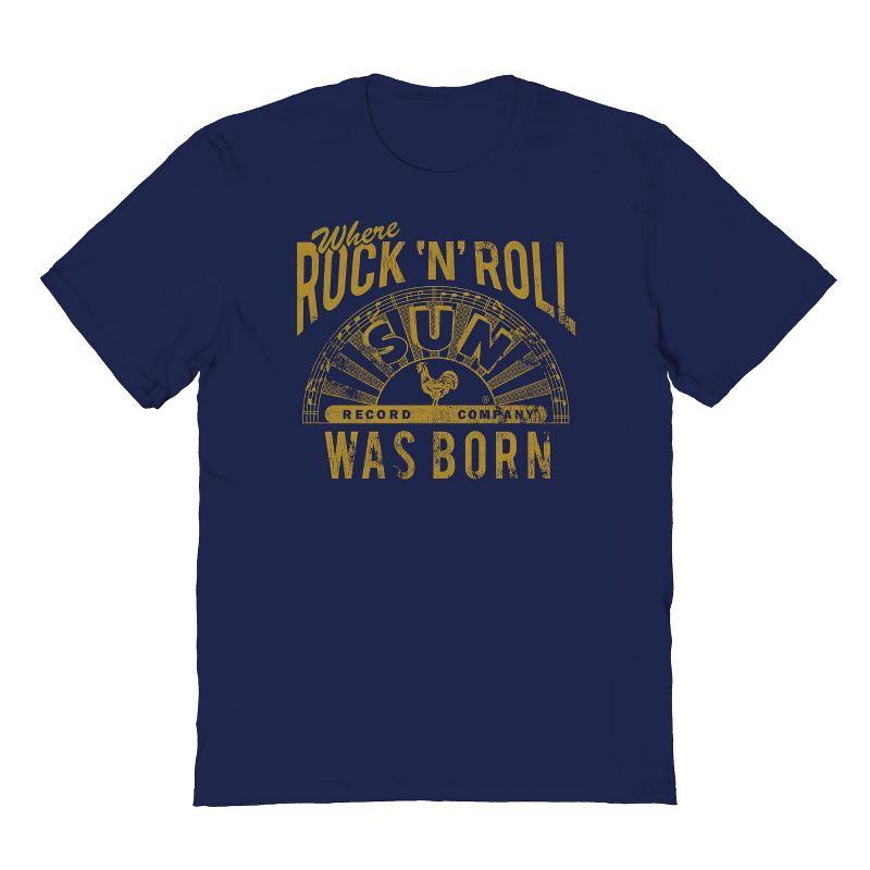 Sun Records Men's R&R Was Born Short Sleeve Graphic Cotton T-Shirt, 1 of 2