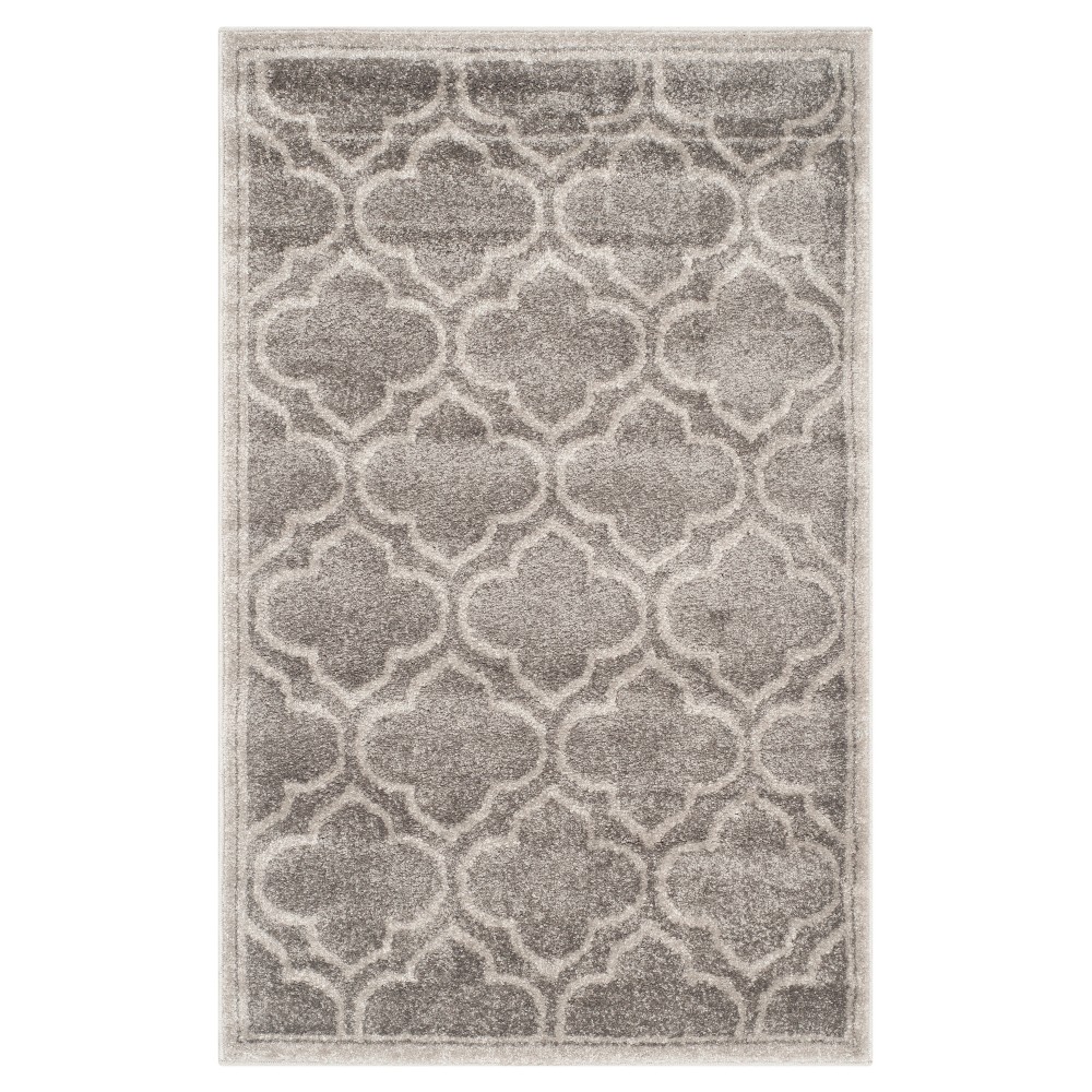 2'6inx4' Coco Loomed Rug Gray/Light Gray - Safavieh