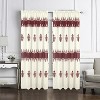 RT Designers Collection Debbie Macrame Construction 3" Rod Pocket Curtain Panel Beige/Burgundy - image 2 of 4