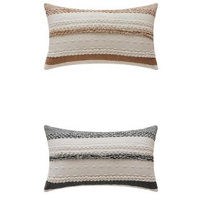 REGALWOVEN 2 Pcs Striped Decorative Throw Pillow Covers for Couch Bed Sofa Home Decor - 1 of 4