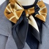 Wrapables Satin Neckerchief Square Scarf 26.5 x 26.5 Inches, Brown Lilies - 4 of 4