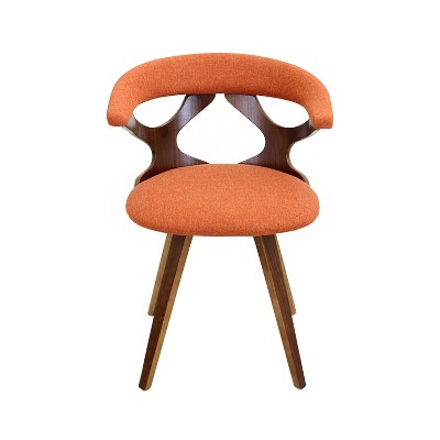 Gardenia Orange Mid-Century Modern Swivel Dining Chair