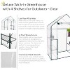 Sunnydaze Outdoor Portable Tiered Growing Rack Deluxe Walk-In Greenhouse with Roll-Up Door - 4 Shelves - Clear - 54" x 28" x 77" - 2 of 4