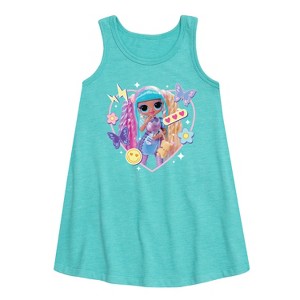 Girls' - LOL Surprise! - Candylicious, Butterflies, & Hearts Graphic Sleeveless Aline Dress - 1 of 3