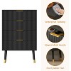 4-Drawer Dresser with Gold Metal Handles, Fluted Chest of Drawers for Bedroom, Living Room and Entryway - 4 of 4