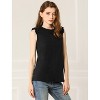 Allegra K Women's Ruffle Trim Casual Office Sleeveless Cotton Tank Top - 2 of 4