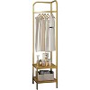 Corner Coat Rack with Storage - Freestanding Metal Clothes Organizer for Jackets, Hats & More, Ideal for Bedroom or Entryway - 2 of 4