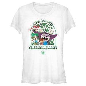 Junior's Women Foster's Home for Imaginary Friends Here for the Shenanigans T-Shirt - 1 of 4