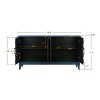 VYNXARIA 60-Inch Vintage 4-Door Storage Cabinet with Striped Design - 3 of 4