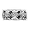 Black Bow Jewelry 1/8 Ctw Black & White Diamond 9mm Tapered Sterling Silver Ring - 4 of 4