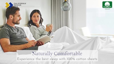 California King Gray Cotton Deep Pocket Fitted Sheet Set
