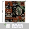 LunaLulinlk Halloween Shower Curtain with Hooks - 2 of 4