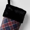 20" Christmas Plaid Stocking with Cuff Dark Blue - Wondershop™ - 3 of 3