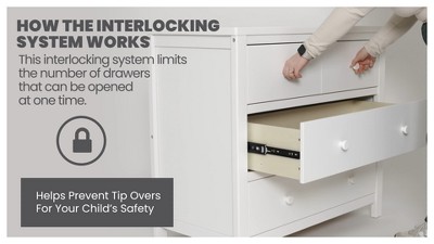 Bianca White 3-Drawer Pine Nursery Dresser