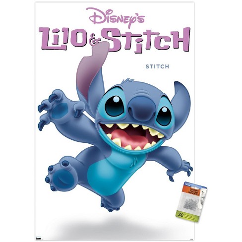 Disney Lilo and Stitch - Angel and Stitch Wall Poster with Push Pins,  14.725 x 22.375 