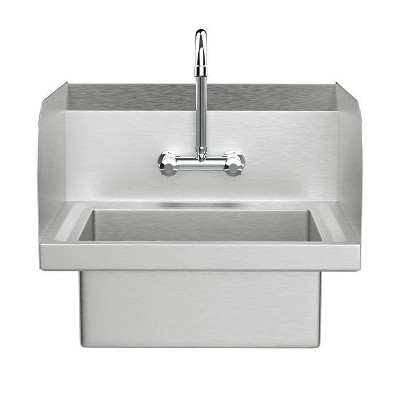 winado 17 x 15 in. Wall Mount Stainless Steel Hand Wash Sink with Side Splash