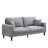 Lyngins 57 Inch Corduroy Sofa,Upholstered Loveseat Couch,Sofa Bed for Living Room,Bedroom - 4 of 4