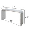 59" Wooden Entryway Console Table,Console Table With Beaded Ttrim And Wood Frame,Entrance Table For Hallway,Living Room-Cuddlewood - 4 of 4