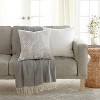 2-Pack Cotton Slub Willow Light Gray Throw Pillows and Pillow Inserts Set - Becky Cameron, Willow Light Gray, 20 x 20 - 3 of 4