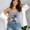 Simply Sage Market Women's Paradise Palm Tree Racerback Tank - 2 of 4