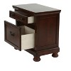 Vynxaria Wood Nightstand - Antique Cherry Color, 29" x 18" x 30"H, Classic Design, Bedroom Essential - 2 of 4