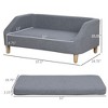 UbMelt Dog Bed Elegant Pet Bed for Medium Dogs Comfy Dog Couch with Removable Cushion Durable Elevated Dog Sofa Bed Modern and Stylish Dog Sofa - 4 of 4