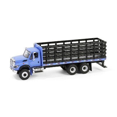 1/64 2018 International WorkStar Platform Stake Truck Blue SD Trucks 19 45190-B