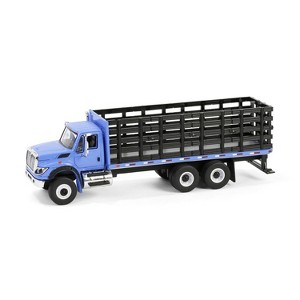 1/64 2018 International WorkStar Platform Stake Truck Blue SD Trucks 19 45190-B - 1 of 4