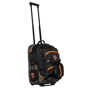 Sportube Cabin Cruiser Lightweight Wheeled or Carry On Gear and Travel Boot Bag with Padded Compartment & Pull Handles, Orange