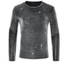 Lars Amadeus Men's Long Sleeves Mesh Sheer Club Glitter See Through T-Shirt - 2 of 4