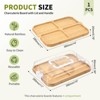Unique Bargains Bamboo Portable Dual-function Charcuterie Board with Lid and Handle - 2 of 4