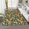 Washable Floral Area Rug with Non-Slip Backing, Stain-Resistant Low Pile Carpet, Farmhouse Style Mat for Living Room and Bedroom - 3 of 4