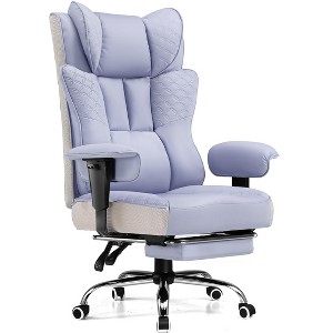 COMHOMA Desk Office Chair 400LBS, Big and Tall Computer Chair, Wide Ergonomic Chair with Footrest - 1 of 4