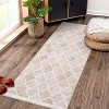 Acekool Washable Runner Rug 2x6: Non-Slip Boho Geometric Rug for Kitchen, Hallway & Entry – Navy Blue, Foldable Design - 2 of 4
