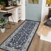 Coolmee Washable Runner Rug Kitchen Rugs and Mats Non Skid Washable Waterproof Carpet Runner for Living Room Bedroom Bathroom Navy Blue - 4 of 4