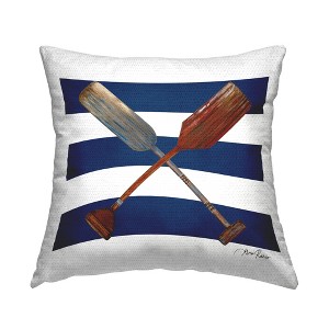 Stupell Industries Nautical Crossed Oars Stripes, 18 x 18 - 1 of 3