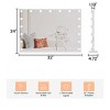 White 19 Inch Vanity Mirror with Lights, Round Large LED Vanity Mirror with Smart Touch 3 Colors Dimmable, Touch Lighting, 360° Rotation for Dressin - 2 of 4