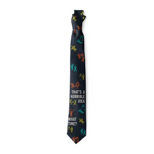 Crazy Dog T-Shirts That's A Horrible Idea What Time Necktie Funny Neckties for Men Sarcastic Tie Novelty Ties for Men - 1 of 4