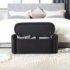 CAVINAS Upholstered Storage Ottoman Bench, End of Bed Bench with Foot Pads, Multi-Functional Entryway Bench for Bedroom or Living Room - 2 of 4