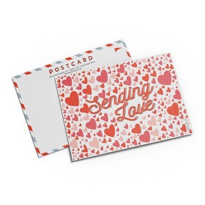 Love/Valentine's Postcard 20-Pack "Sending Love Hearts" by Ramus & Co - 1 of 3