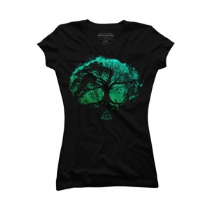 Junior's Design By Humans Tree of Life By Area31Studios T-Shirt - 1 of 3