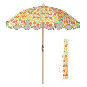 LAGarden Our Beach Portable Umbrella for Sand Beech Wood Pole Carry Bag - 1 of 4