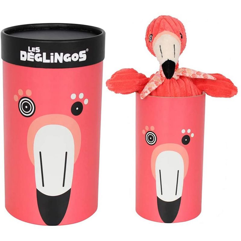 TriAction Toys Les Deglingos Big Simply Plush Animal In Tube | Flamingos the Flamingo, 1 of 4