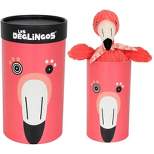 TriAction Toys Les Deglingos Big Simply Plush Animal In Tube | Flamingos the Flamingo